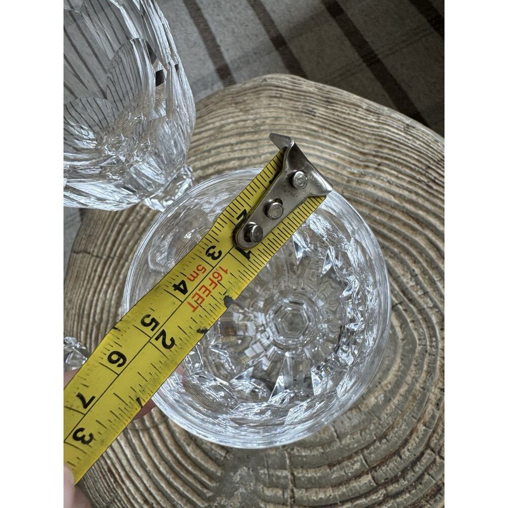 Waterford Curraghmore Cordial Hock Crystal Wine Glasses Knob Stem Trio Set Of 3 - Picture 11 of 13
